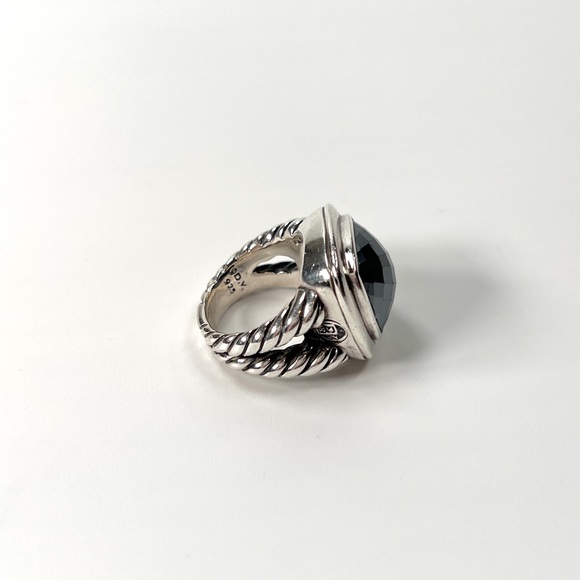 David Yurman Sterling Silver and Hematite Ring - Picture 6 of 7